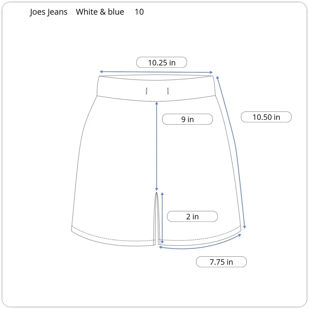 New Joes‎ Jeans The Claire High Rise Short Girls Sz 10 Skyline White Teal Stripe